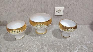 Məhsul: 3 ədəd dekorativ şirniyyat/qəndlik qab dəsti Təsvir: -