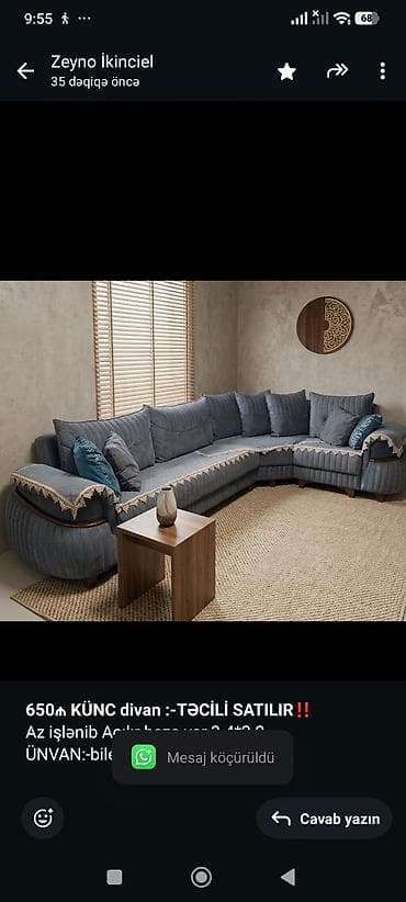 tap az divan: Künc divan, Açılan, Bazalı — 1