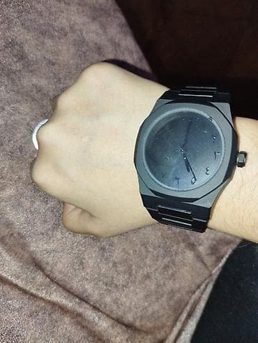 Наручные часы: Minimalist dizaynlı qara qol saatı - Tam qara mat korpus və metal — 5