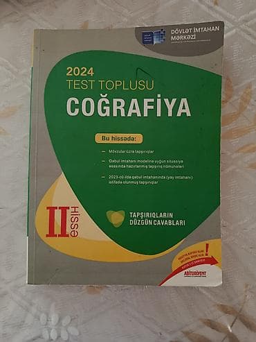 Coğrafiya Test toplusu (2ci hissə) lalafo.az -da Coğrafiya Test toplusu (2ci hissə)