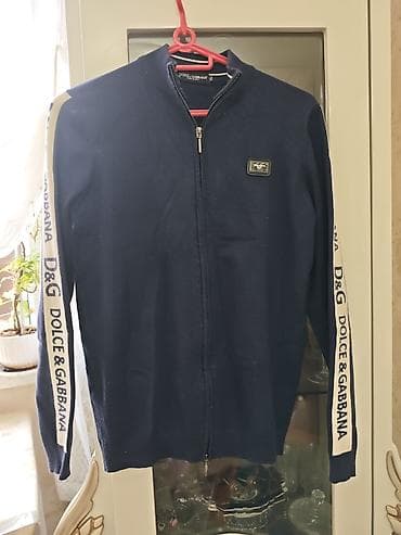 koftalar 2024: D&G (Dolce & Gabbana) kişi cardiganı/sviter - Rəng: tünd göy - — 1