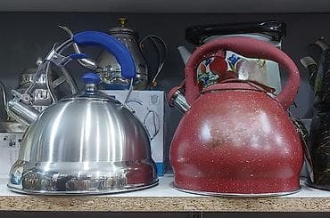 sari kok: Rəng - Gümüşü, Çaydan, Paslanmayan polad, 3-dən çox l — 1