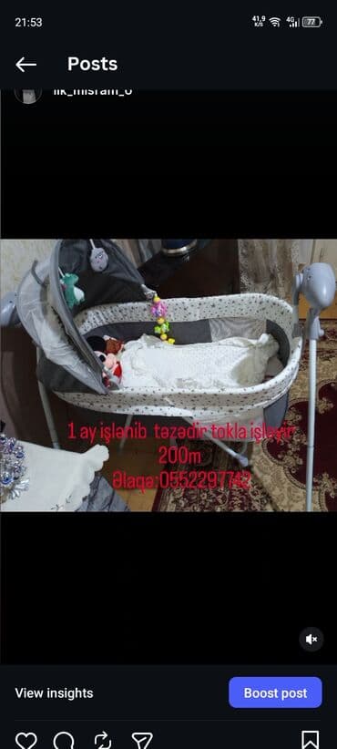 Oğlan və qız üçün, Beşik, Matras ilə, Yellənmə mexanizm ilə lalafo.az -da Oğlan və qız üçün, Beşik, Matras ilə, Yellənmə mexanizm ilə