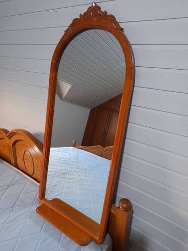 зеркало со столиком: Güzgü Divar üçün, Oval, Sadə, Çərçivə ilə — 1