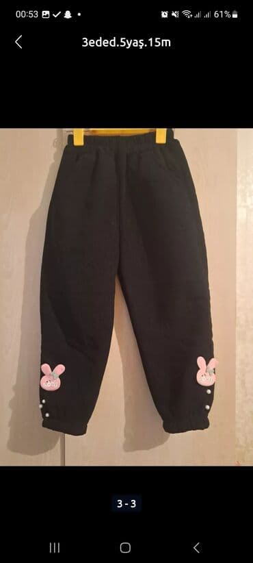 oğlan şalvarları: Cins şalvar, Qız üçün, 4 - 5 yaş — 2