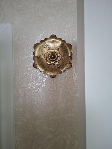7 gozel gulu: Metal divar dekoru – 3 ədədlik dəst - Material: tökmə metal (antique — 4