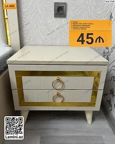 Tumba – 2 çekmecəli model - Ölçülər: Dərinlik 40 sm × Hündürlük 40 sm — 1