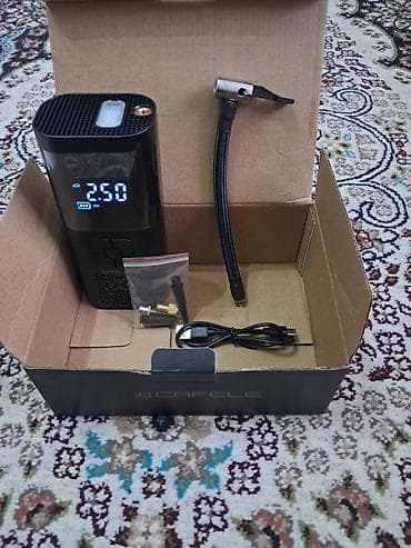 Cafele portativ hava kompressoru və təkər şişirdici - Rəqəmsal LED