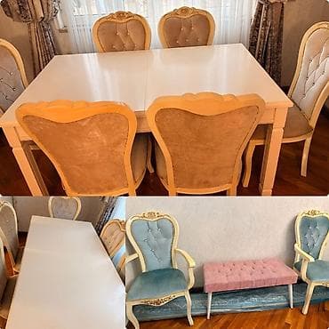 set mebel: Masa desti. 500azn.8 stulla. Yaxsi veziyyetde ünvan qara qarayev — 1