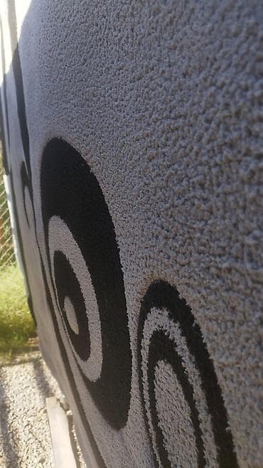 Потолок: Məhsul: Xalça - Dizayn: Boz əsas fon üzərində qara konsentrik — 1