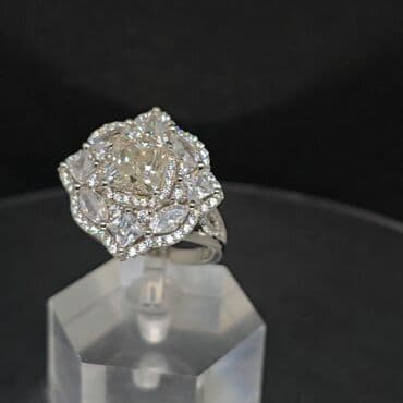 tek qaş: Üzük, Gümüş, Brilyant, 2.01-2.50 Karat — 1