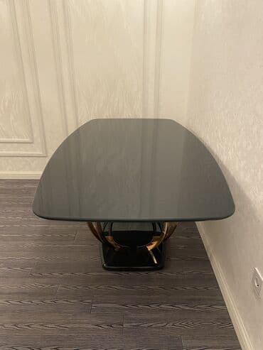 стеклянный обеденный стол: Гостиный стол, Новый, Нераскладной, Стекло, Прямоугольный стол — 2