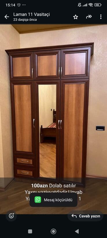 Qab-qacaq və mətbəx ləvazimatları: *100azn* Dolab satılır Yaxşı vəziyyətdədir.Unvab — 1