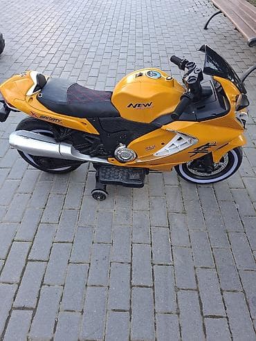 park masini: Uşaq üçün elektrik motosikleti – sport dizayn - Rəng: sarı-qara — 4