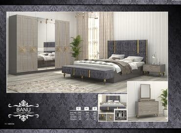 угловая тумба: Двуспальная кровать, 2 тумбы, Турция, Новый — 1