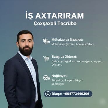 is elanlari 2020 muhafize: Satıcı vəya axran, sürücü köməkçisi iş axtarıram Təcrübə sahələrim — 1