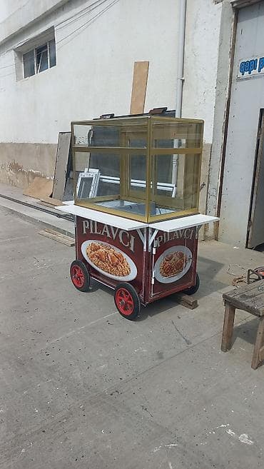 Pilav satışı üçün mobil arabacıq - Dörd təkərli, asan daşınan küçə — 4