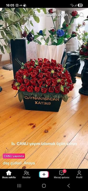 Süni güllər: Daş guller .mezar gulleri .xarab olmayan — 6