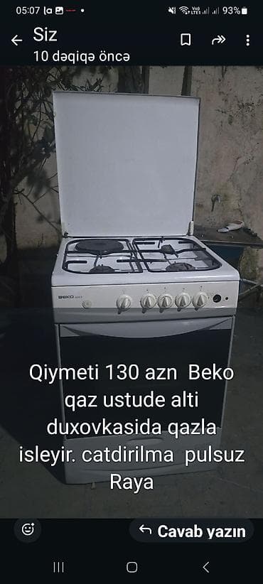 Mətbəx texnikası: Qaz sobası Ayrıca dayanan, 4 gözlü — 1