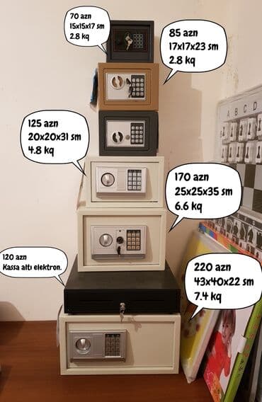 demir şkaf: Seyf hər ölçüdə var qiyməti 55 azn dən başlayır endirim edildi — 1