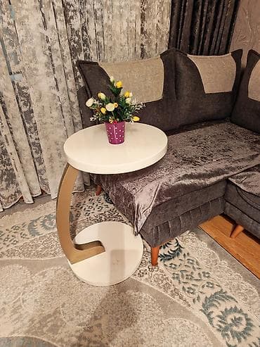 şuşə stollar: Jurnal masası, Yeni, Açılmayan, MDF, Yumru masa — 3