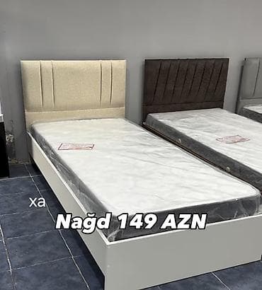 Tək nəfərlik çarpayı və döşək dəsti - Müasir dizaynlı yumşaq başlıq - lalafo.az -da Tək nəfərlik çarpayı və döşək dəsti - Müasir dizaynlı yumşaq başlıq -