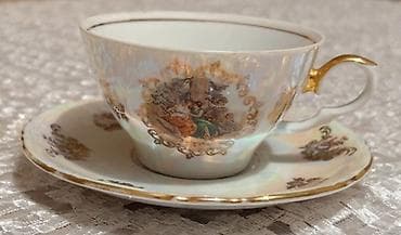 xurustal qab: Fincanlar, rəng - Ağ, 6 ədədli dəst, 200 ml, Almaniya — 2