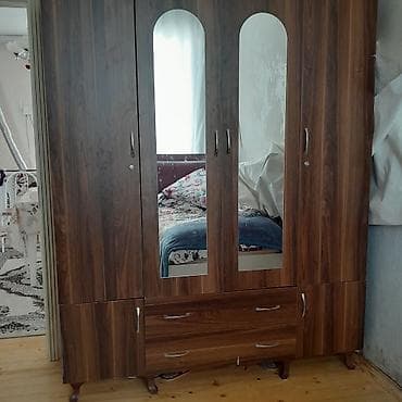 qapi ucun vinil: 5 qapı, Siyirməli, Qəhvəyi, Taxta, Açılan, Düz dolab — 2