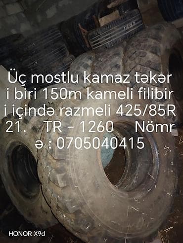 Üç mostlu KamAZ üçün təkərlər - Növ: KamAZ (3 ox/üç most) üçün yük