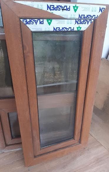 Yeni İkiqat şüşə paketi Plastik pəncərə, Еni: 112 sm, Uzunluğu: 52 sm