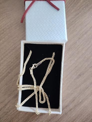 Qızıl rəngli zəncir kolye - Material: qızıl 585 əyar - Rəng: isti