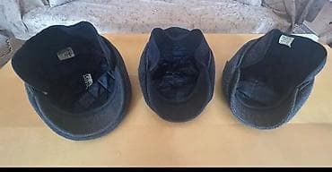 kapa: Kişi üçün klassik papaq dəsti – 3 ədəd - Üslub: newsboy/flat cap — 3