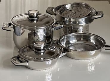 nerj qablar: Tava, Qazan, rəng - Gümüşü, Belçika — 3