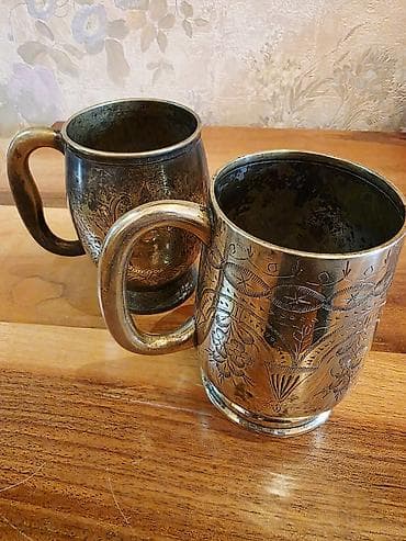 bezek esyasi: Fincanlar, rəng - Qızılı, Metal, 2 ədədli dəst — 1