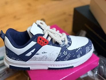 vozol 20k star: Uniseks gündəlik krossovkalar - Rəng: ağ/navy mavi, qırmızı — 2