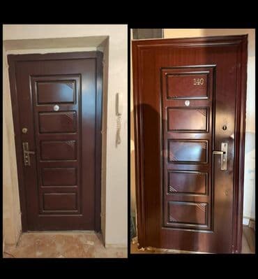 Giriş qapıları: Seyf qapi satilir. Olcu 2.05 Eni 1 metir. Unvan badamdart. *Qiymeti — 1