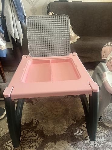 Uşaq üçün çoxfunksiyalı yemək və fəaliyyət kreslosu-seti - 3-də-1 — 2