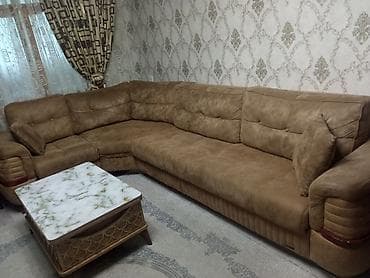 metbex ucun kunc divan: Künc divan dəsti - Forma: L-şəkilli, geniş oturacaq sahəsi və dərin — 6