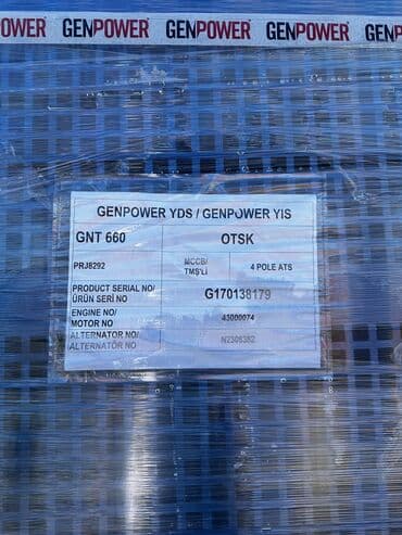 3 faza generator: 528kw-660kva Genpower Istehsalci olke:Turkiye Mator:Inter Zemanet:3il — 3