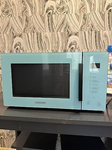 lanova qaz plitesi: Mikrodalğalı soba Samsung, Ayrıca dayanan, Qril ilə, rəng - Mavi, Yeni — 1