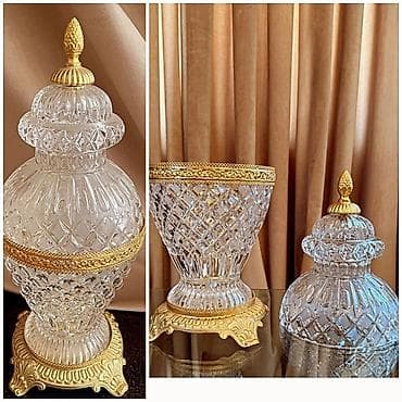 cipsi sekilleri: Almaniya istehsalı Xrustal bronz işlemeli Xrustal vaza.850 — 1