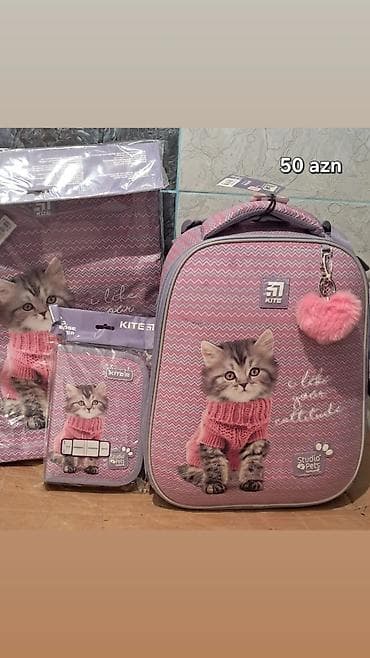 məktəb cantalari: Kite məktəb çantası – Studio Pets dizaynı - Rəng: çəhrayı-bənövşəyi — 2