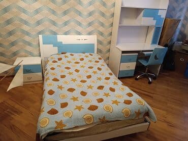 korpə carpayı: Oğlan və qız üçün, Təknəfərlik çarpayı, Yazı masası — 2