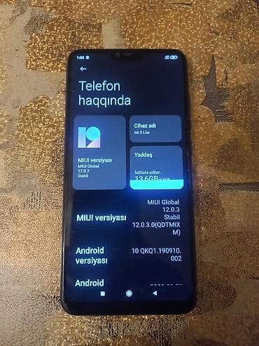 mi 12x: Xiaomi Mi 8 Lite, 64 GB, rəng - Mavi, 
 Barmaq izi — 2