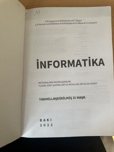 informatika 8 metodik vesait: İnformatika 11-ci sinif, 2022 il — 3