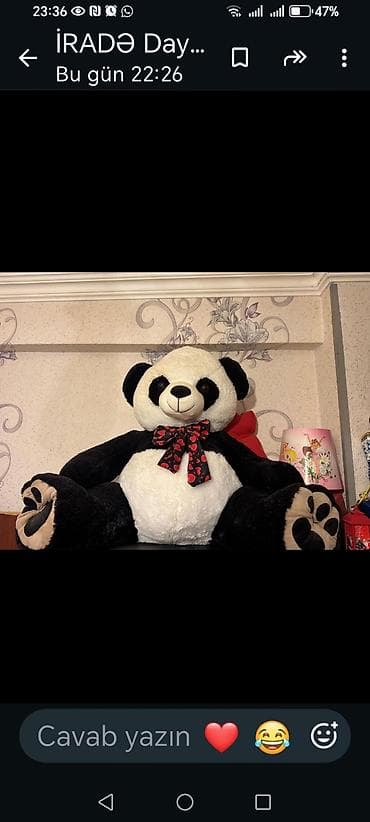 kinder oyuncaqlari: Böyük ölçülü plyuş oyuncaqlar – ayı və panda - Növ: iri ölçüdə plyuş — 2