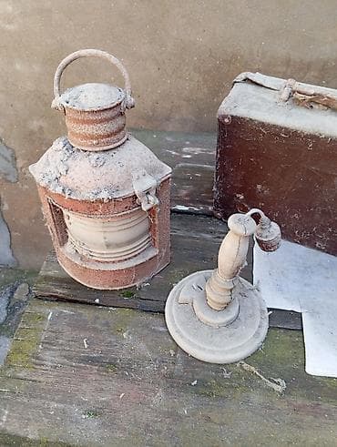 samdanlar ve saat: Antik kolleksiya – metal fənərlər, siqnal qurğusu, - 2 ədəd iri — 4