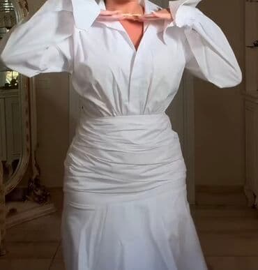 sade toy donlari: Ağ rəngli, zərif köynək-don 1 defe meclise geyinilib 200 azn alinib 80 — 1