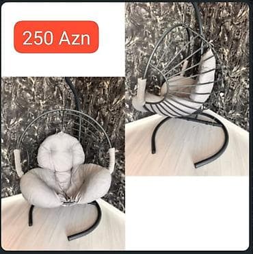 balışlar: Hasır toxunuşlu yelləncək kreslo - Dizayn: Yumurtavari asma — 4