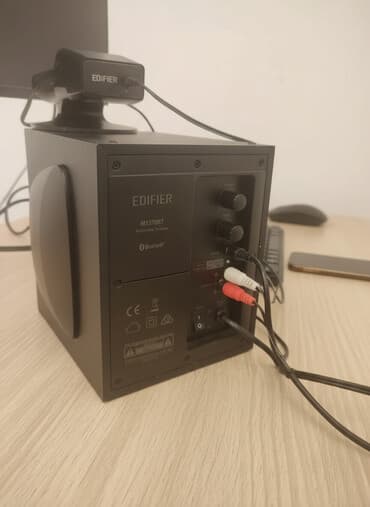 Микрофоны: Б/у Edifier Колонка, Тип - Сабвуфер, цвет - Черный — 1